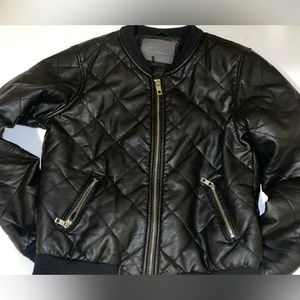 Ci Sono by Carvalini faux leather quilted bomber jacket